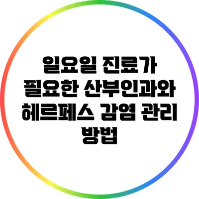 일요일 진료가 필요한 산부인과와 헤르페스 감염 관리 방법