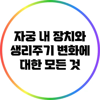 자궁 내 장치와 생리주기 변화에 대한 모든 것