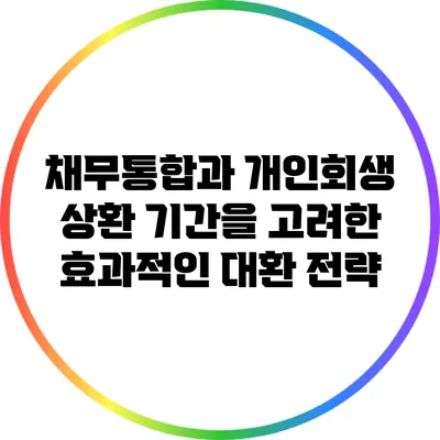 채무통합과 개인회생: 상환 기간을 고려한 효과적인 대환 전략