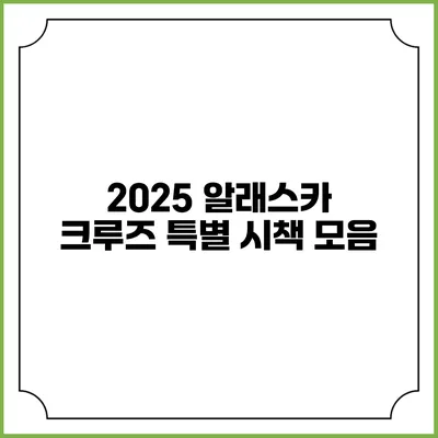 2025 알래스카 크루즈 특별 시책 모음