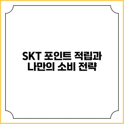 SKT 포인트 적립과 나만의 소비 전략