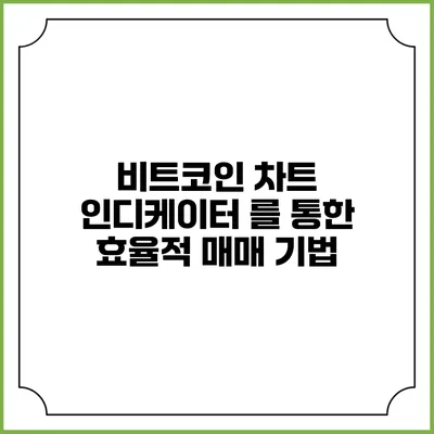 비트코인 차트 인디케이터 를 통한 효율적 매매 기법