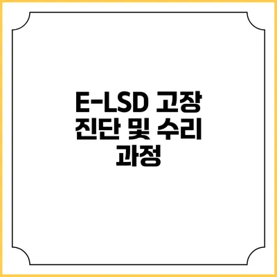 E-LSD 고장 진단 및 수리 과정