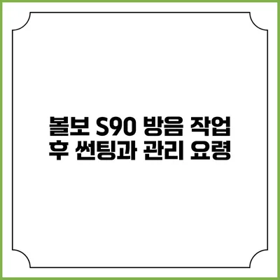 볼보 S90 방음 작업 후 썬팅과 관리 요령