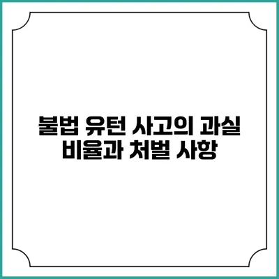 불법 유턴 사고의 과실 비율과 처벌 사항