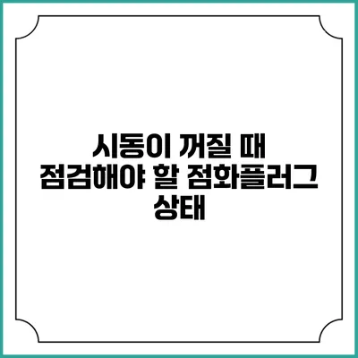 시동이 꺼질 때 점검해야 할 점화플러그 상태