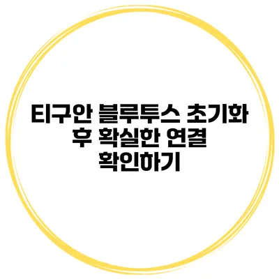 티구안 블루투스 초기화 후 확실한 연결 확인하기